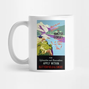 Vintage Travel Poster China The Yangtsze Gorges Mug